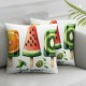 Ulloord Summer Pillow Covers Decorative Throw Pillow Covers Farmhouse Cushion Case for Sofa Couch Outdoor Patio Living Room