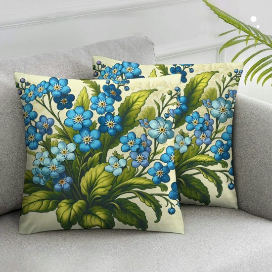 Ulloord Throw Pillow Covers Spring Summer Pillow Covers Floral Decorative Farmhouse Cushion Cases for Sofa Couch Living Room Outdoor Patio Home Decor